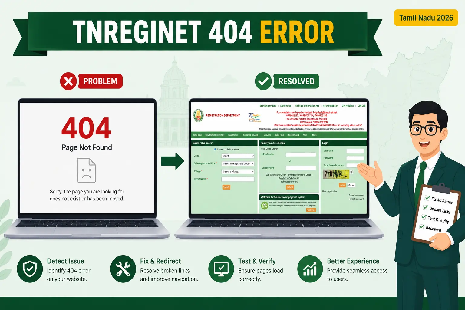 TNREGINET 404 Error 6 Quick Fixes for Page Not Found (2026)